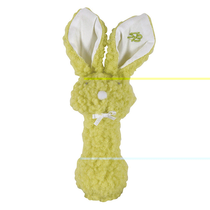 Woolly Bunnie Post Rattle - Green
