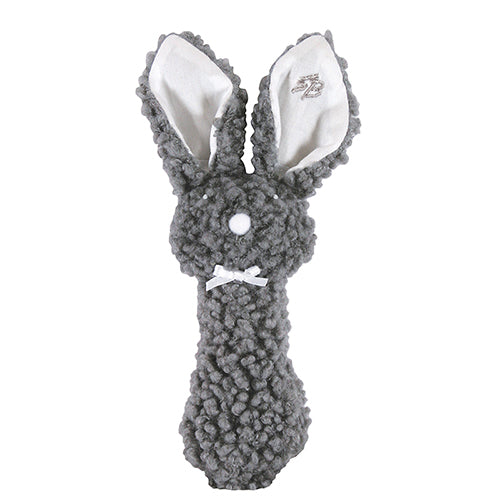 Woolly Bunnie Post Rattle - Grey