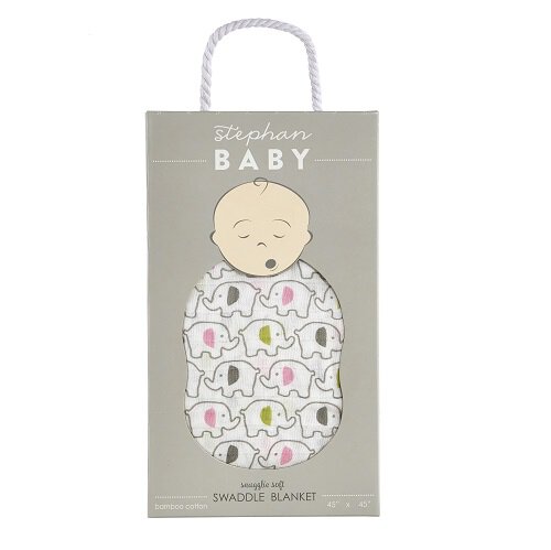 Swaddle Blanket - Pink Elephant