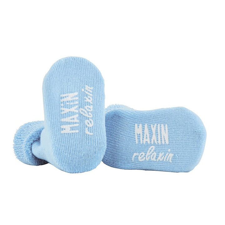 Socks - Blue - Maxin Relaxin, 3-12 Mths