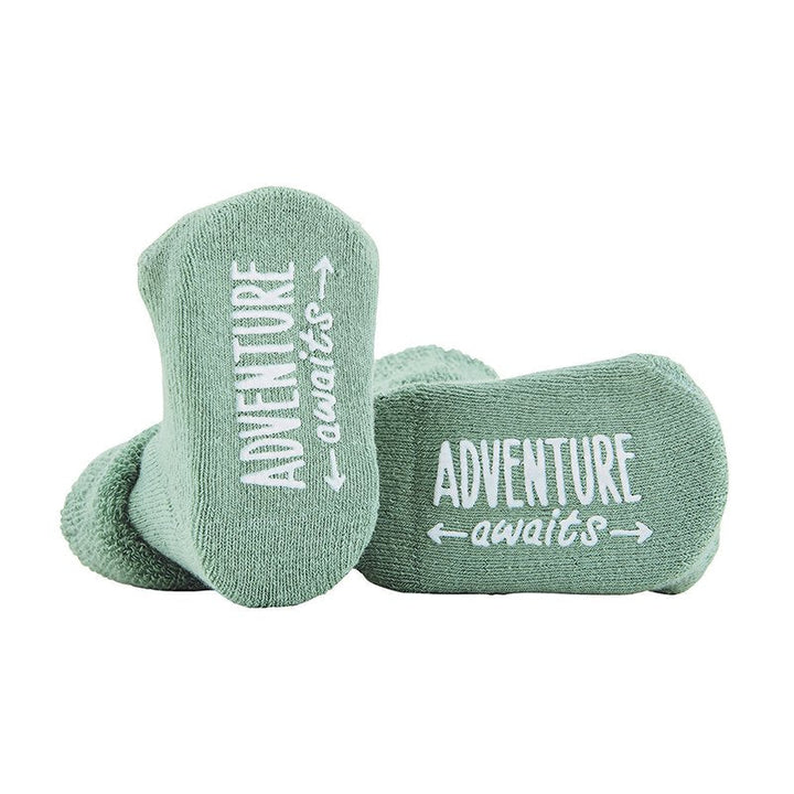 Socks - Green - Adventure Awaits, 3-12 Mths