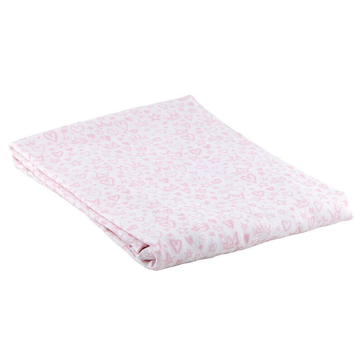 Swaddle Blanket - Hearts and Crowns