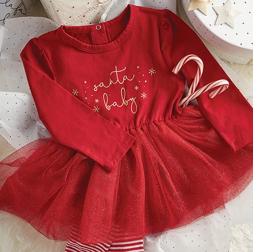 Dress - Santa Baby , 6-12 mths