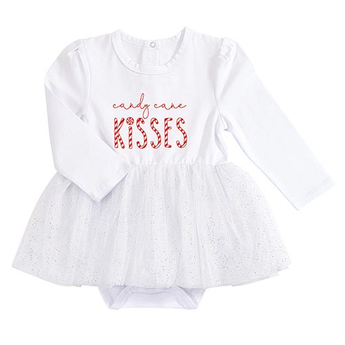 Dress - Candy Cane Kisses, 6-12 mths