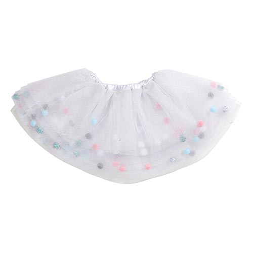Tutu Skirt - Pom Pom Pink/Blue 6-12mths