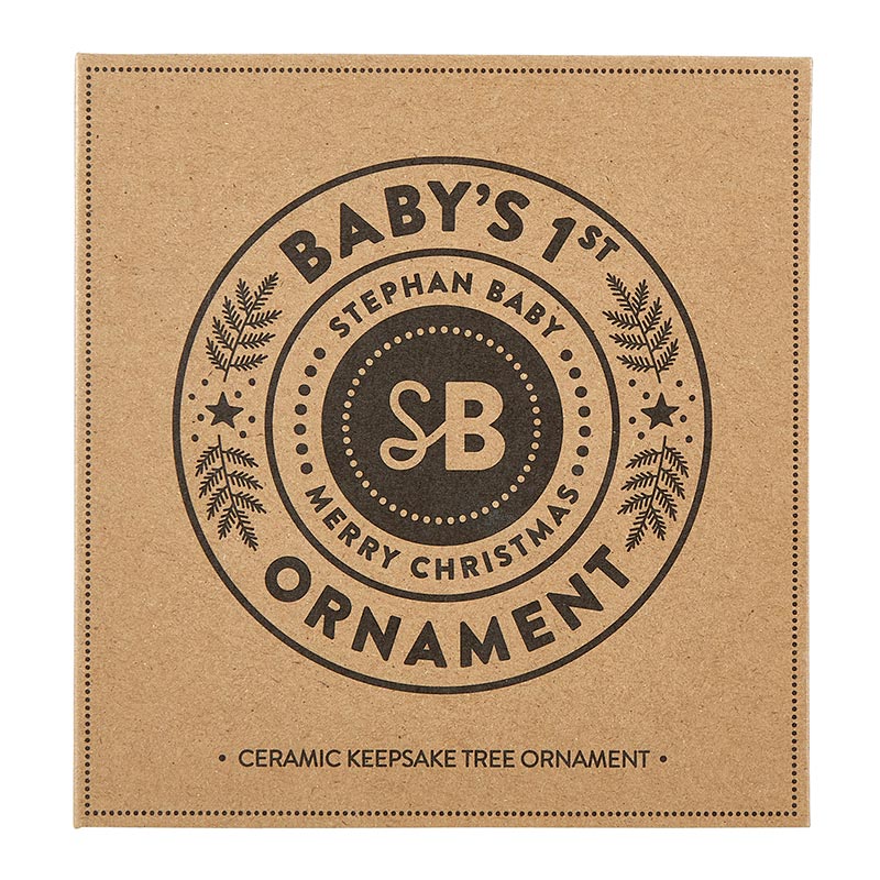 Baby's 1st Xmas Ornament - Tree Black