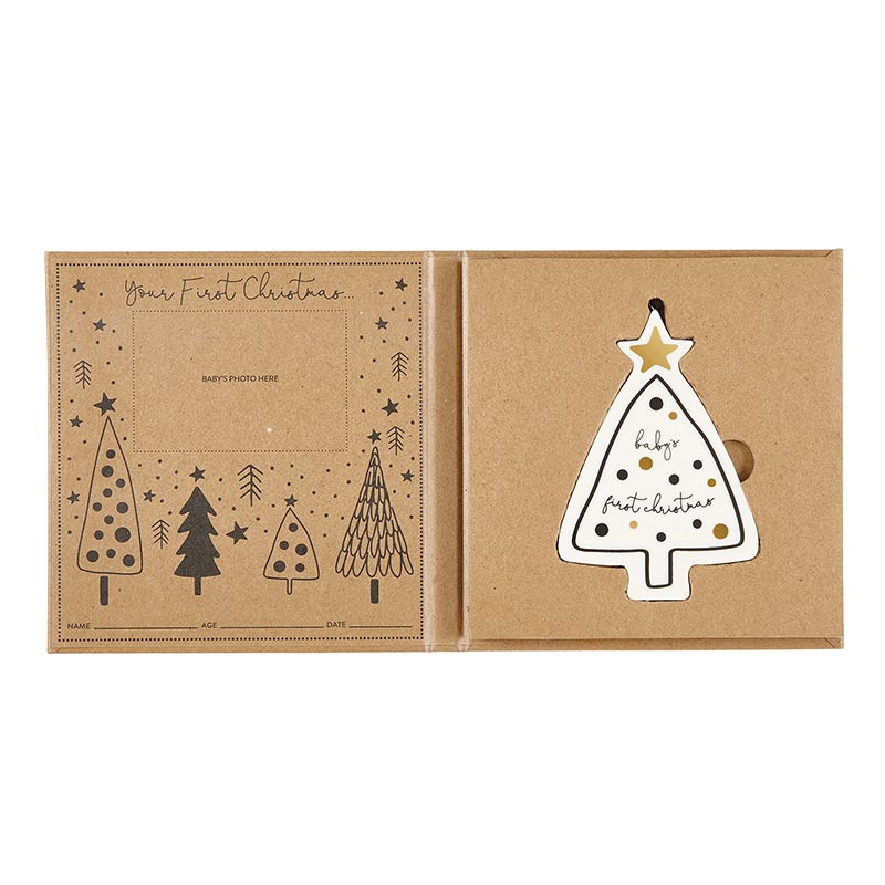 Baby's 1st Xmas Ornament - Tree Black