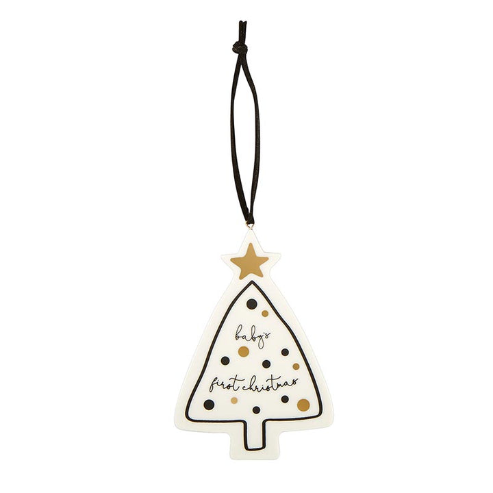 Baby's 1st Xmas Ornament - Tree Black