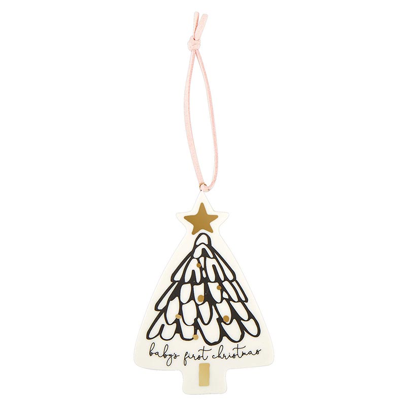 Baby's 1st Xmas Ornament - Tree Pink
