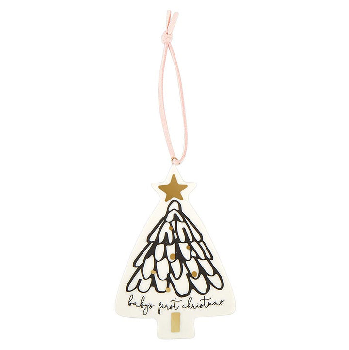 Baby's 1st Xmas Ornament - Tree Pink