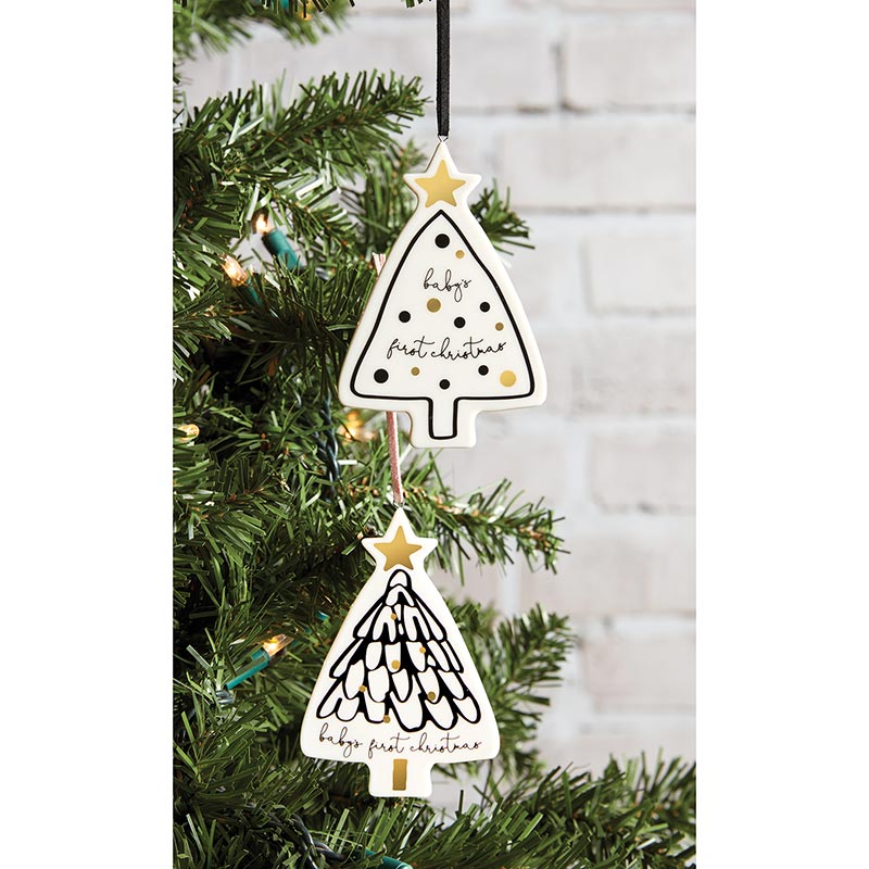 Baby's 1st Xmas Ornament - Tree Pink