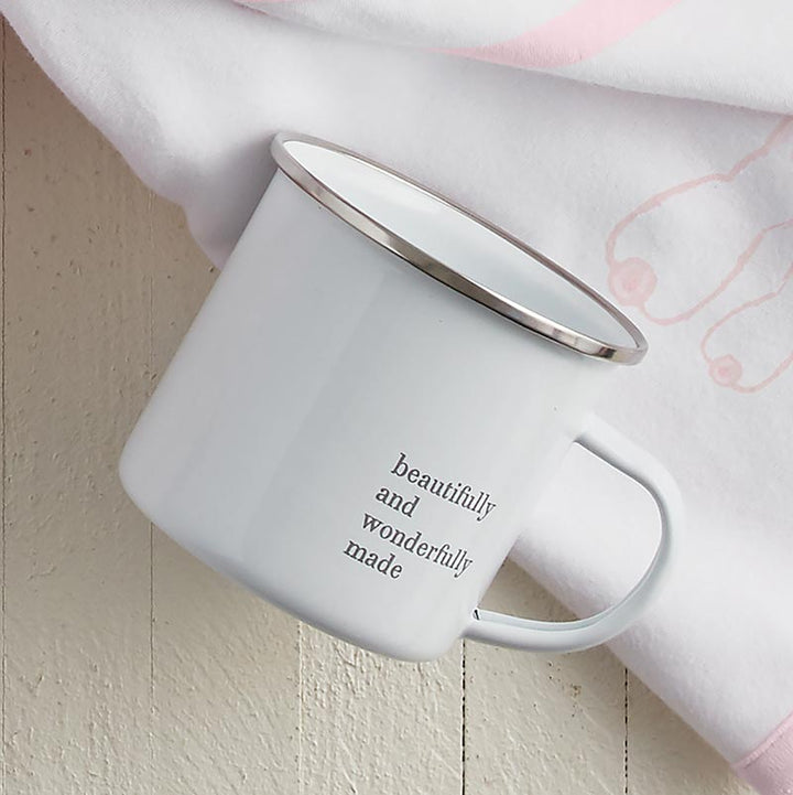 Face to Face Enamel Keepsake Cup - Wonderfully Made