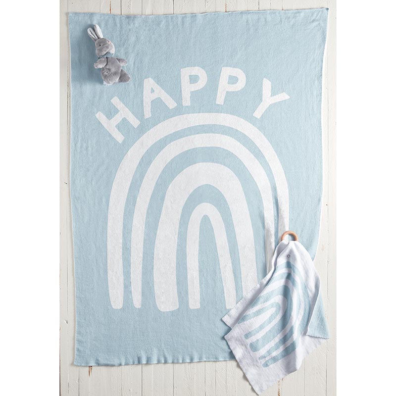 Blanket Gift Set - Happy Rainbow - 2 Pce