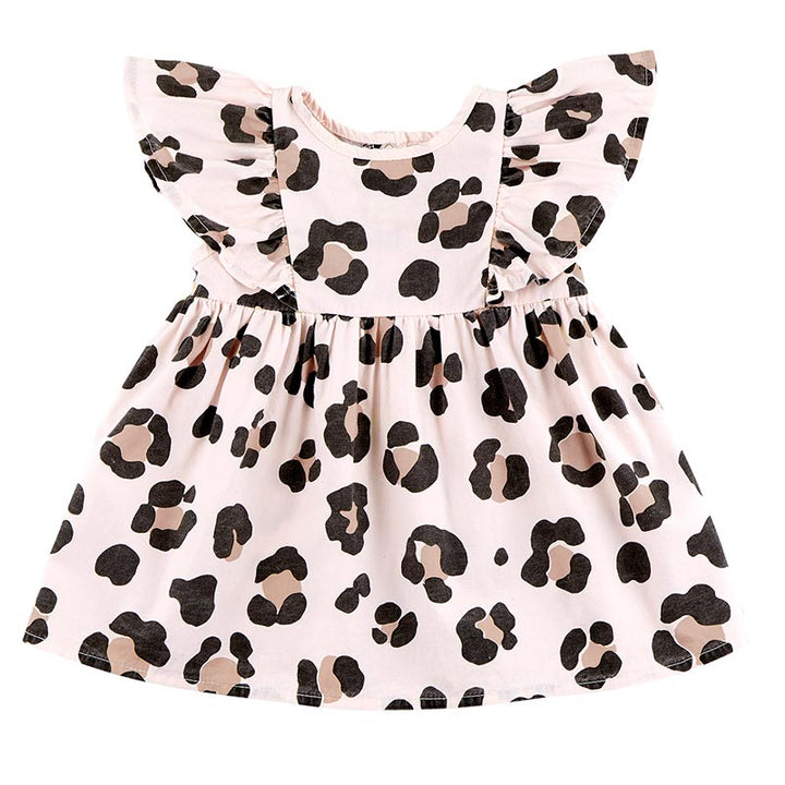 Flutter Sleeve Dress - Cheetah 3-6 Months