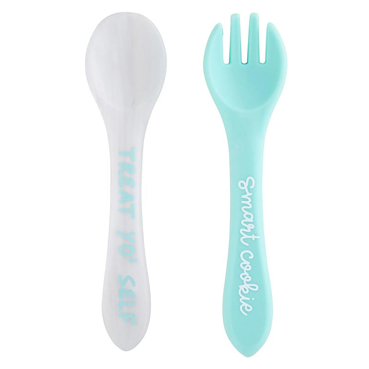 Silicone Spoon + Fork - Sweet Treat