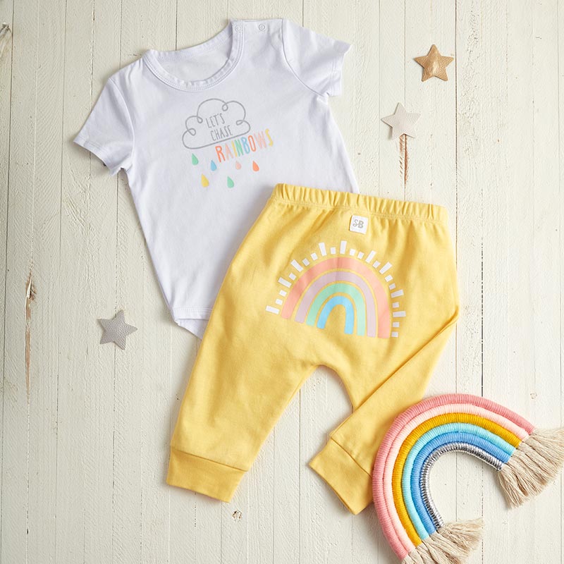Drawstring Pants - Rainbow 6-12 Months