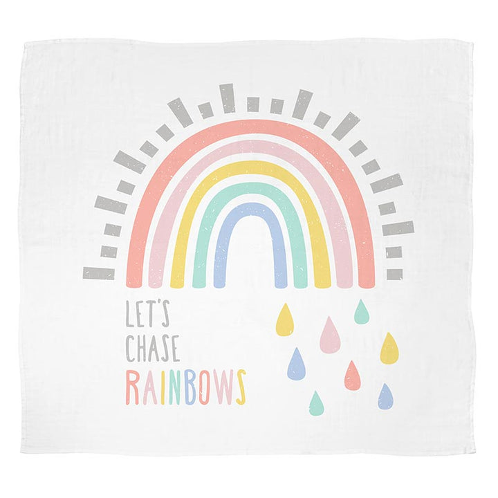Swaddle Blanket - Lets Chase Rainbows