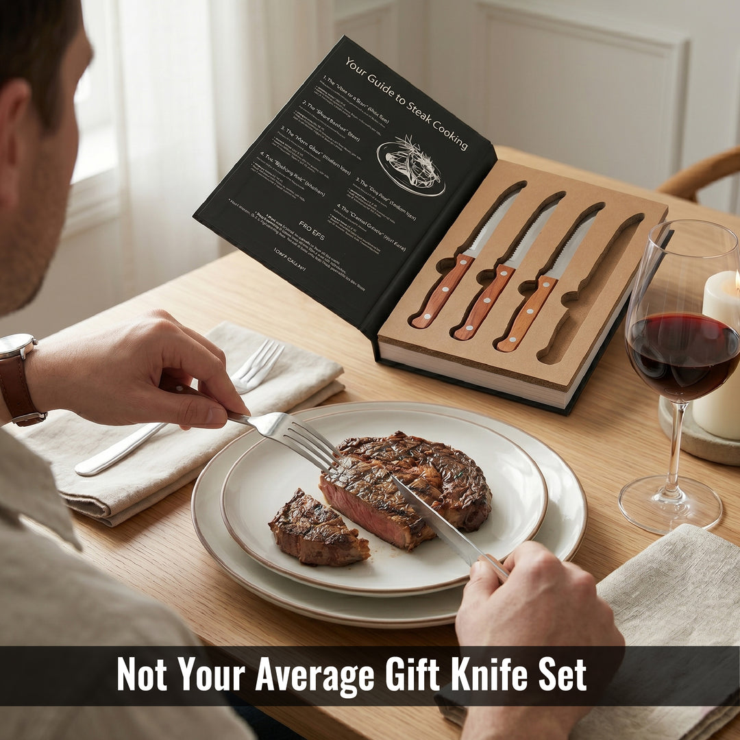 Premium Steak Knife Book Box