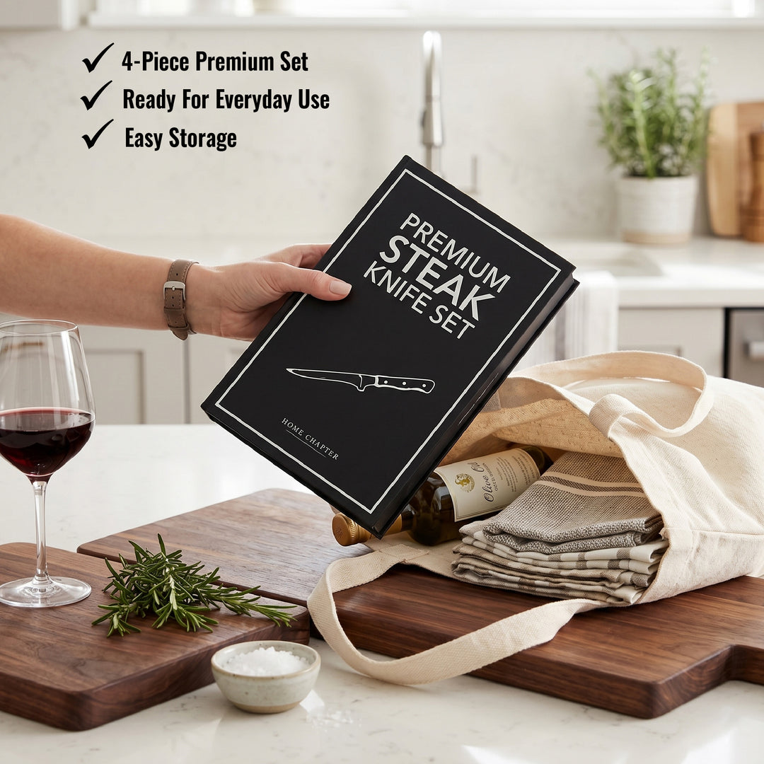 Premium Steak Knife Book Box