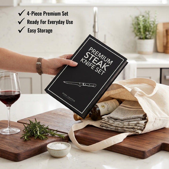 Premium Steak Knife Book Box