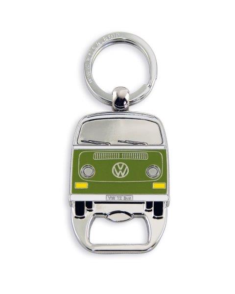 VW T2 BUS KEY RING WITH BOTTLE OPENER IN BLISTER PACKAGING - GREEN (D)