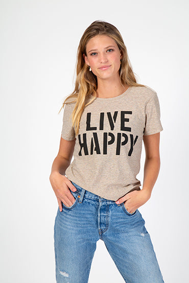 PERFECT TEE SPCKLD LIVE HAPPY XL