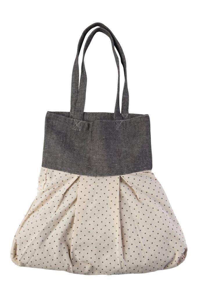 BAG TOTE CARRIER  BEIGE/DK GRY