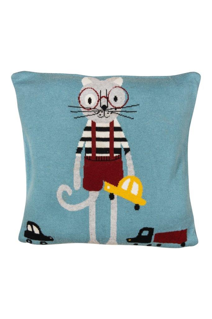 CUSHION - MEOW BLU