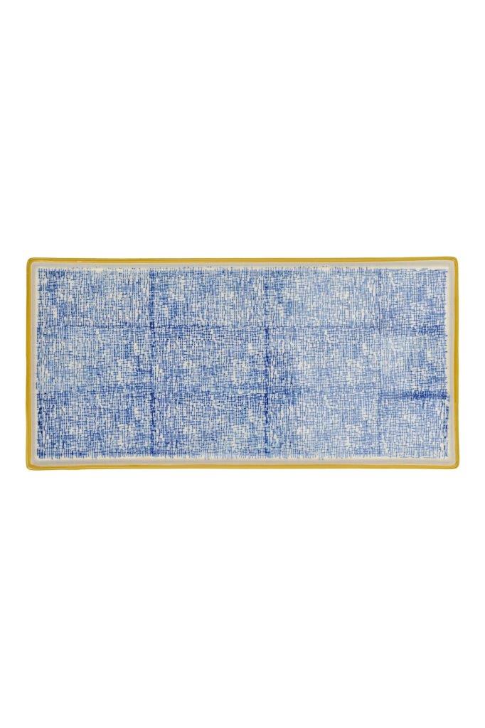 SERVING PLATE JAPANESE BLUE