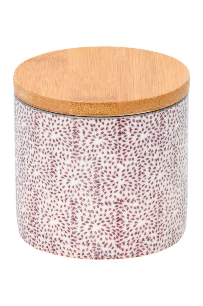 JAR WITH BAMBOO LID JAPANESE PURPLE