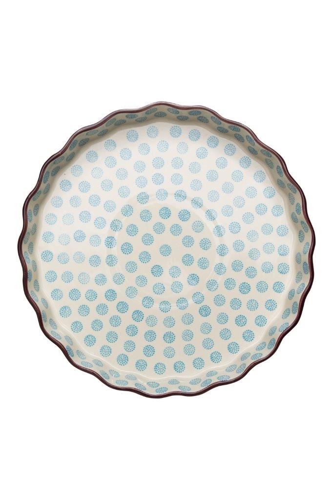 QUICHE BLUE DOTS 27CM