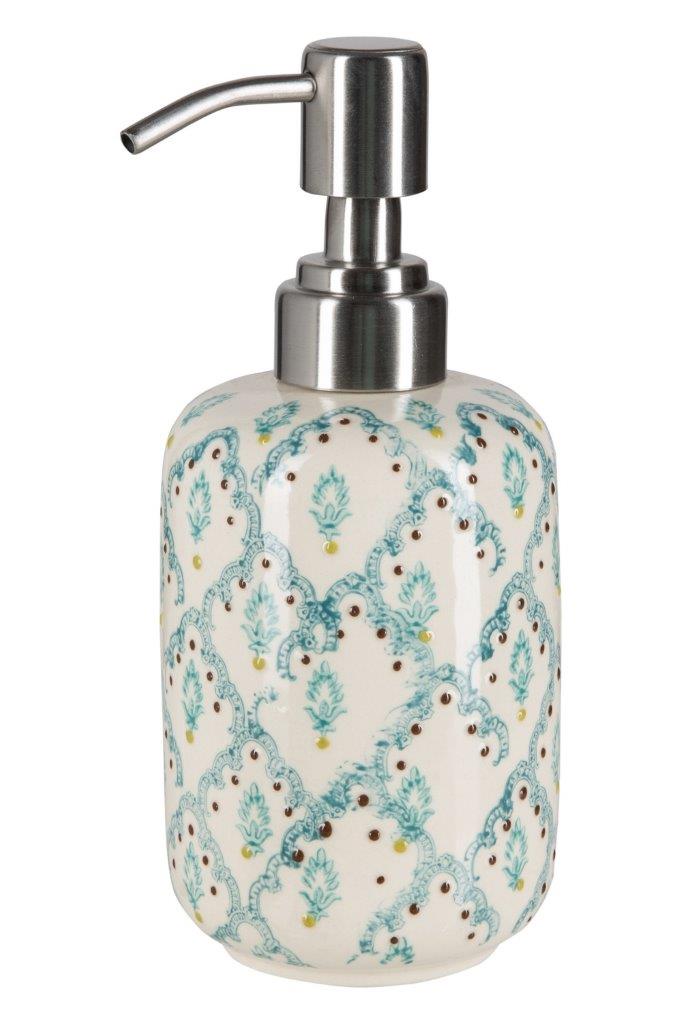 SOAP DISPENSER TEAL/BLU DIAMOND