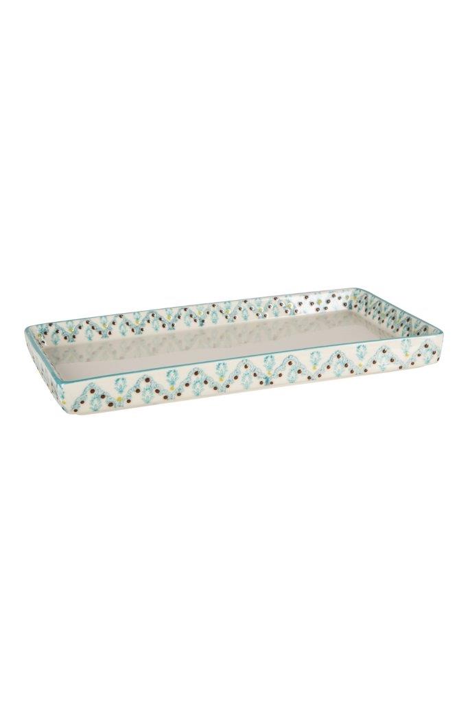 BATHROOM TRAY TEAL/BLU DIAMOND