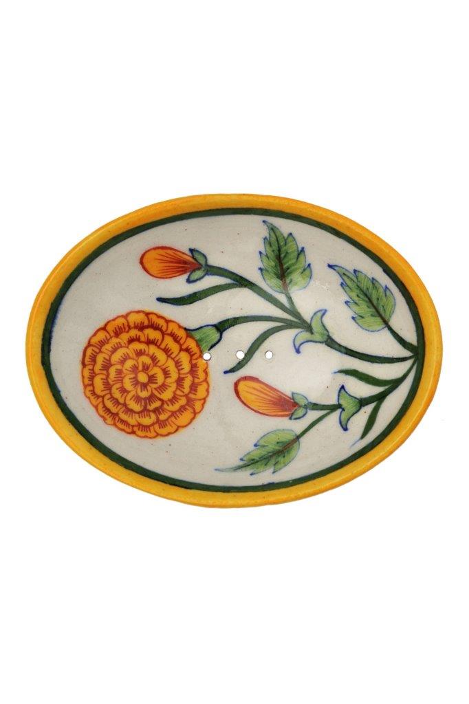 SOAP DISH ORANGE DAHLIA