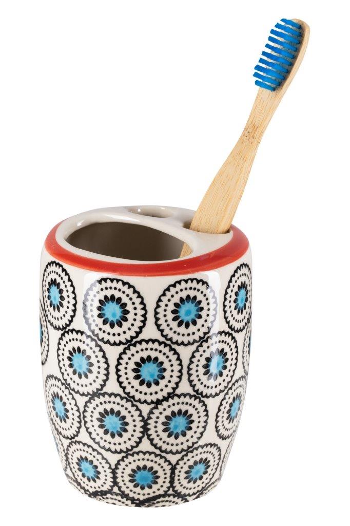 BATHROOM TOOTHBRUSH HOLDER BLU/DAISY