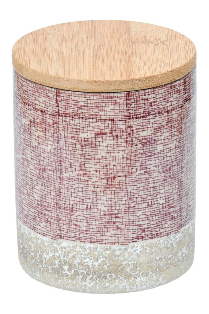 STORAGE JAR W/BAMBOO LID JAPANESE PUR