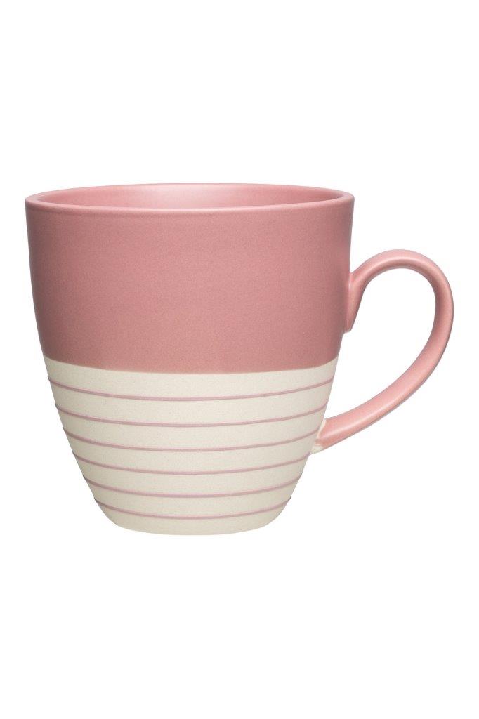 MUG PINK STRIPES ROSALIE 500ML