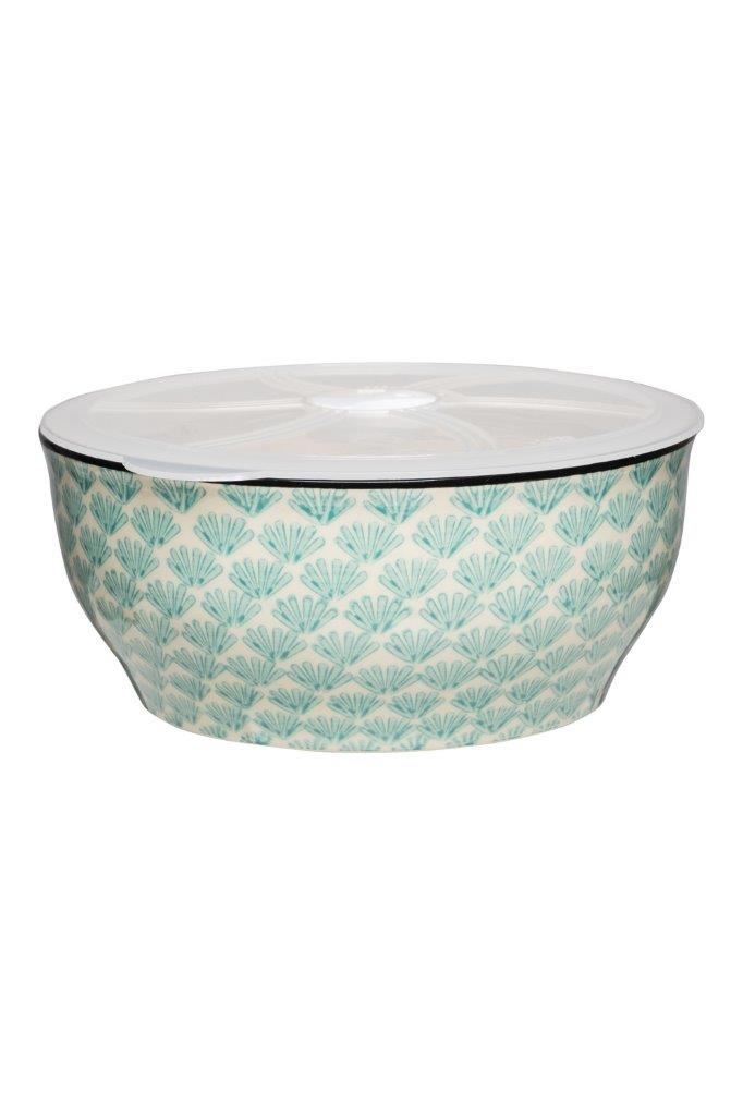 STORAGE BOWL W/LID FAN LG 18.5CM