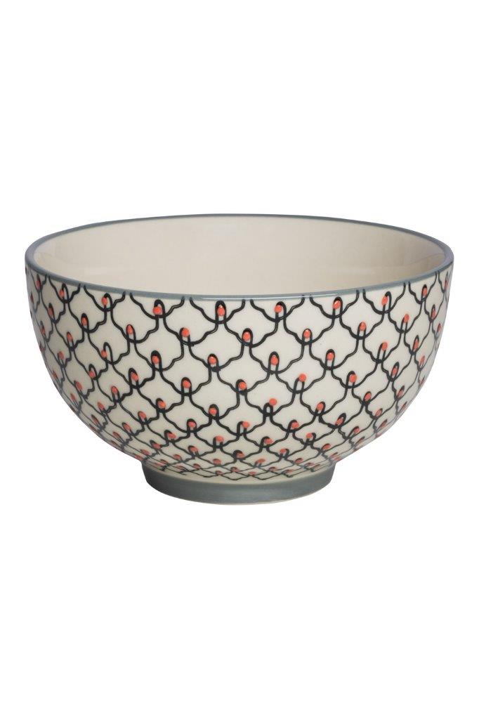 BOWL GREY CANDLE 13.5CM
