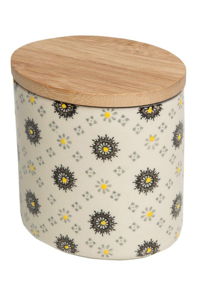 JAR W/BAMBOO LID  GRETA