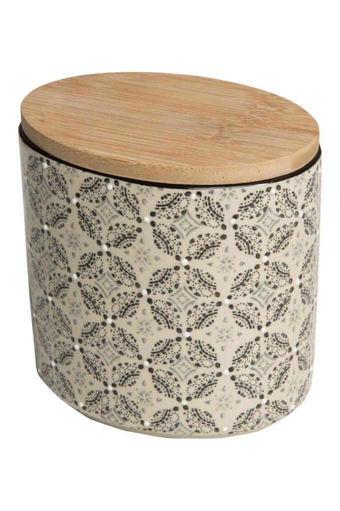 STORAGE JAR W/BAMBOO LID AYLA