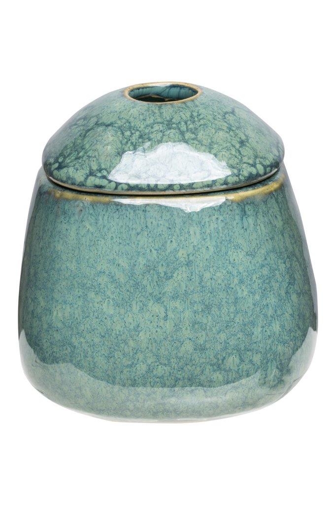 SUGARBOWL STONEWARE EMERALD