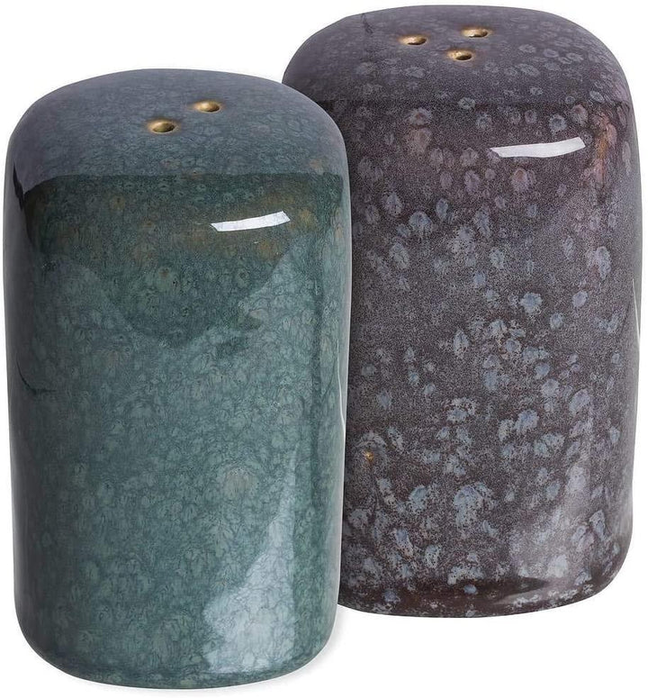 SALT/PEPPER STONEWARE EMER/LAVENDER