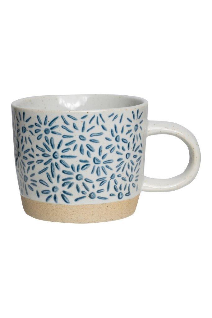 MUG BLU/WHT PORCELAIN BECKY 250ML