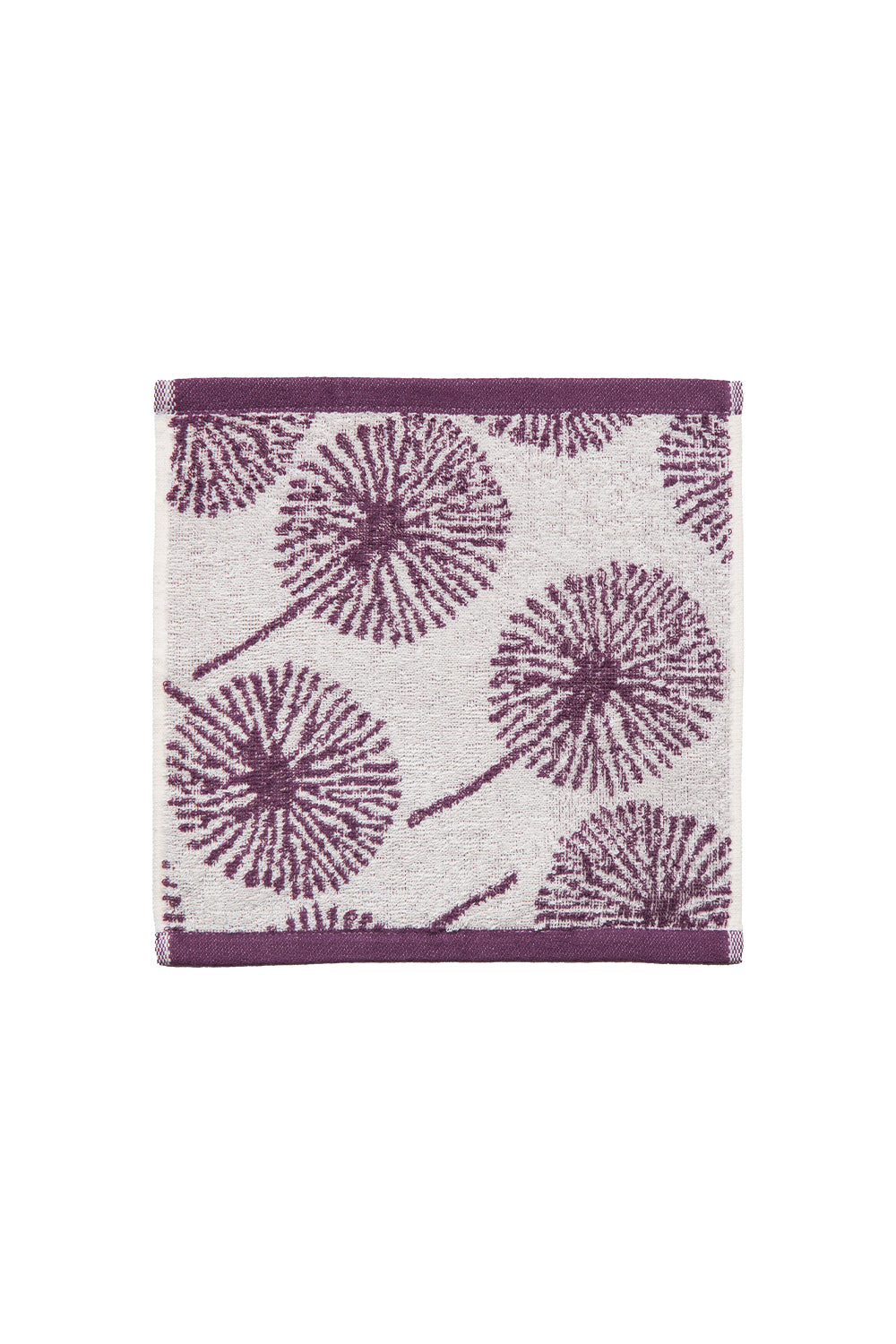 WASH CLOTH PURPLE POMPOM