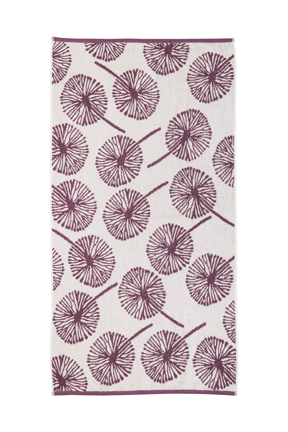 BATH TOWEL PURPLE POMPOM
