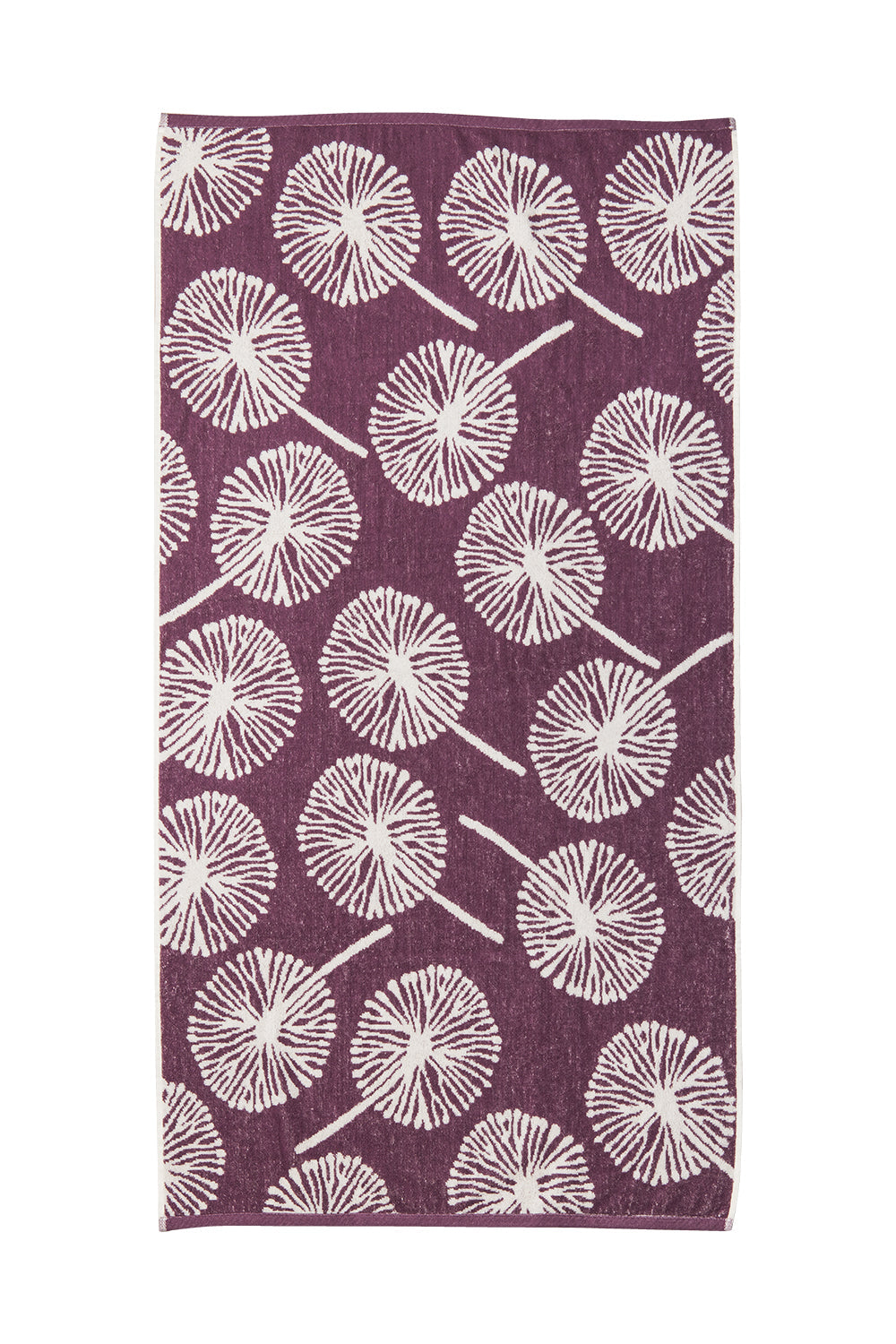 BATH TOWEL PURPLE POMPOM