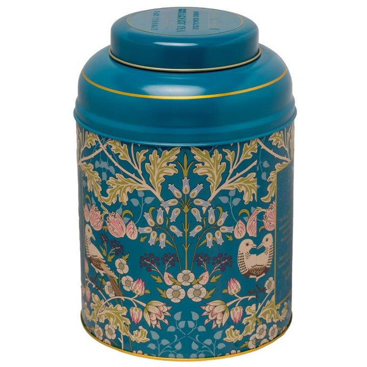Song Thrush & Berries Tea Caddy - Teal 240 EB Teabags