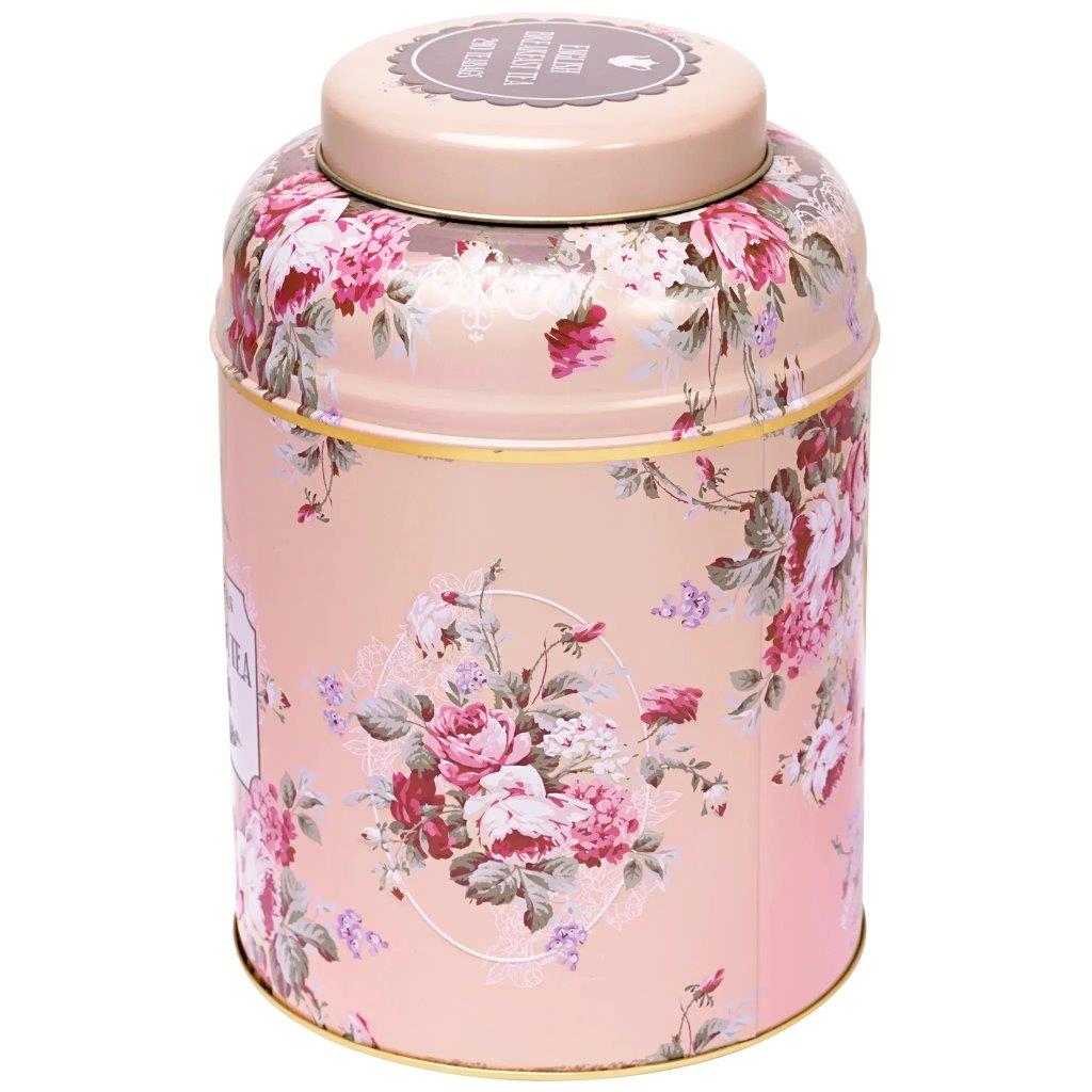 Vintage Floral Deluxe Tea Caddy - Blush  240 EB Teabags