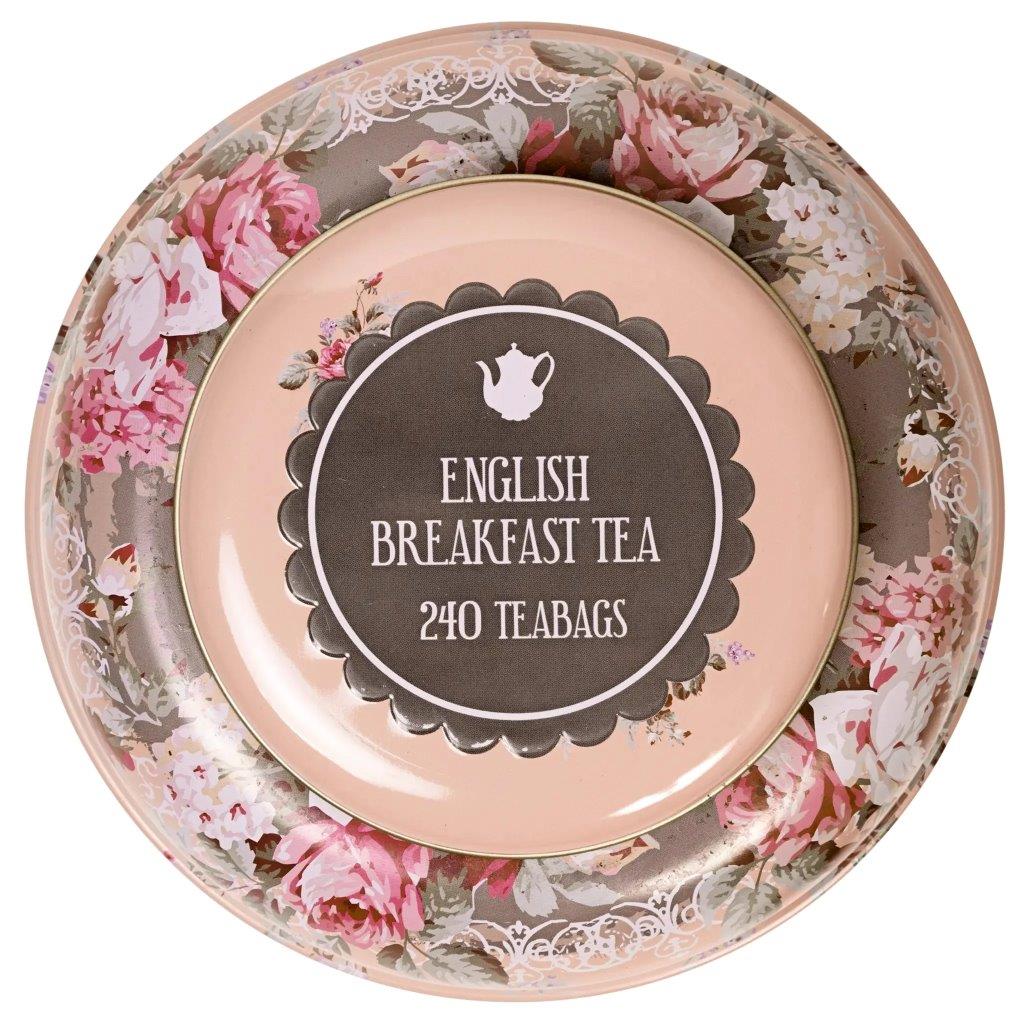 Vintage Floral Deluxe Tea Caddy - Blush  240 EB Teabags